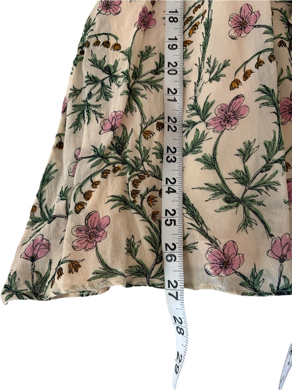 Free People Ruffle Me Up Babydoll Floral green & pink , size XS - Picture 7 of 8
